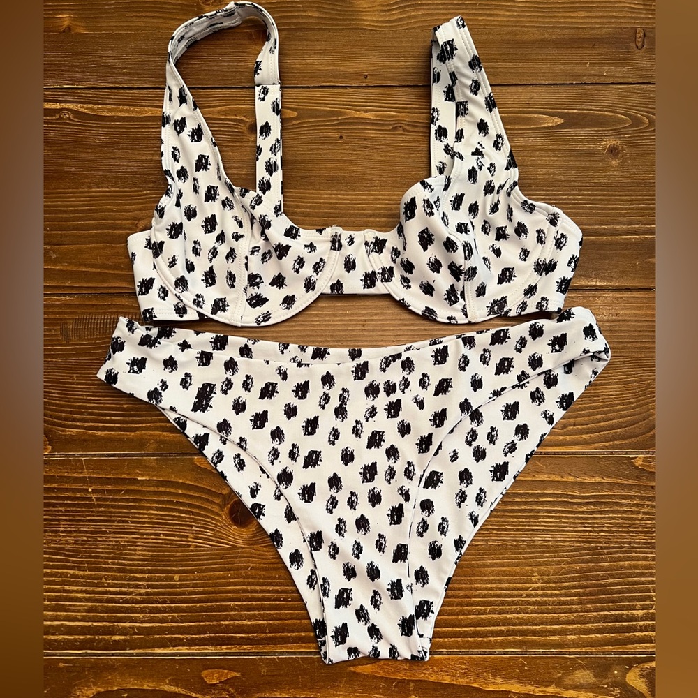 Kulani Kinis Black and white polka dot bikini